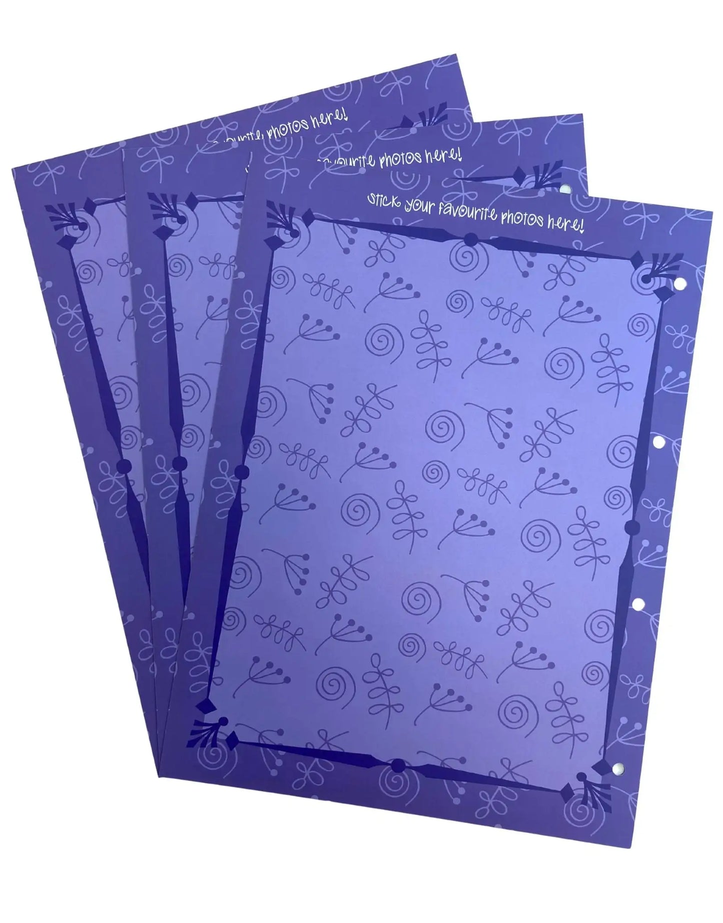 Original Purple Dance Photograph Pages (set of 3)